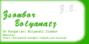 zsombor bolyanatz business card